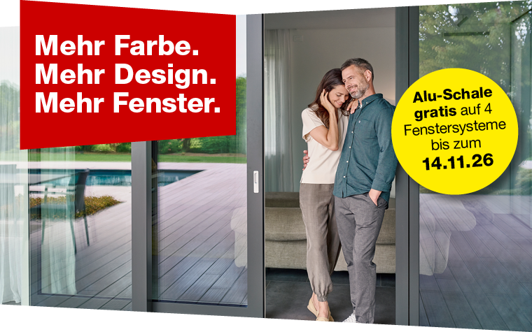 Offizielle Internorm-Aktion: Alu-Schale gratis für vier Fenstersysteme bis 14. November 2026