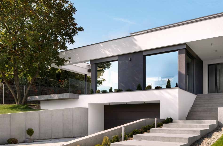 Architekturbeispiel von Internorm mit großflächigen Fenstern